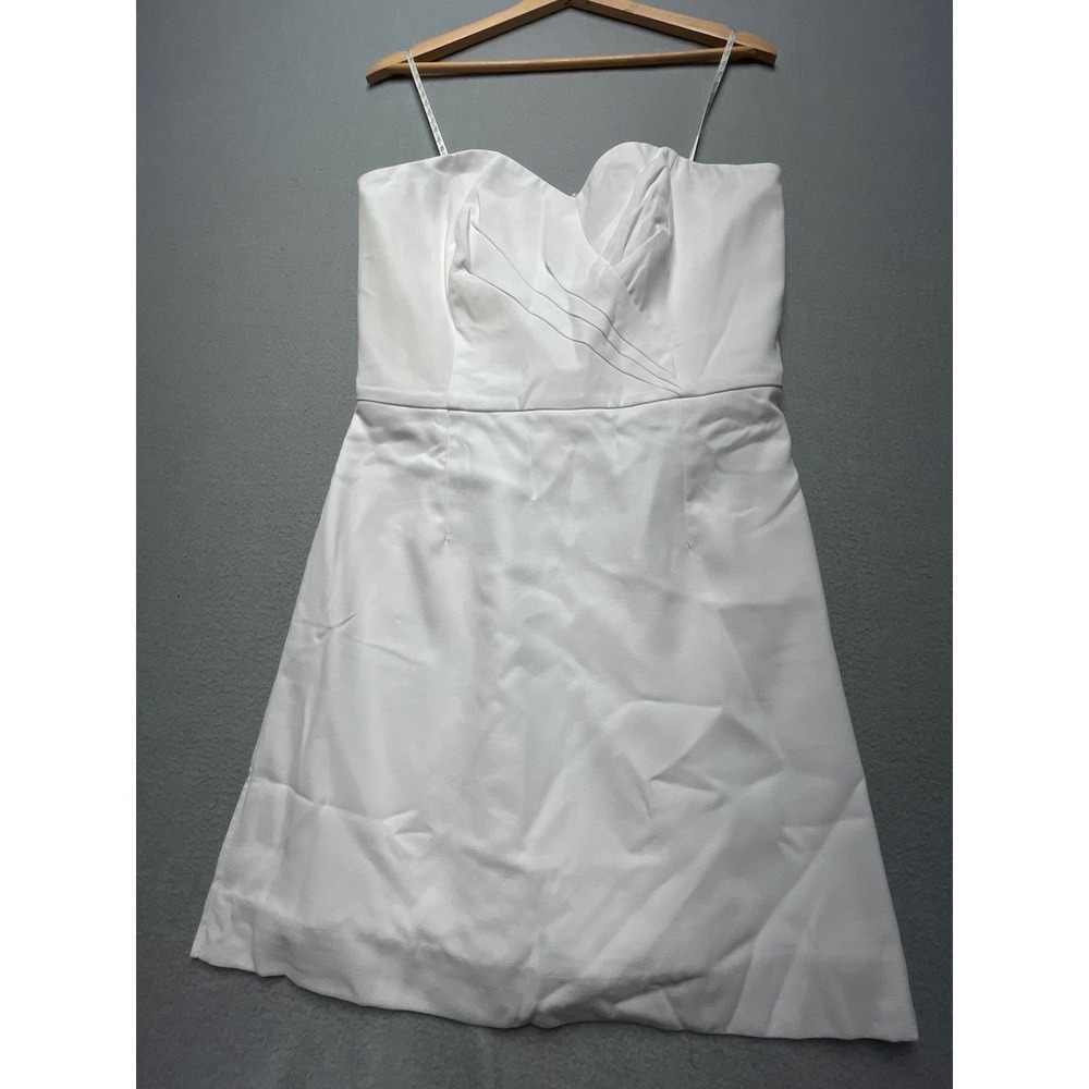 Lilly Pulitzer White Strapless Sweetheart Pleated Cocktail‎ Dress 012393 Size 6 - Picture 1 of 15